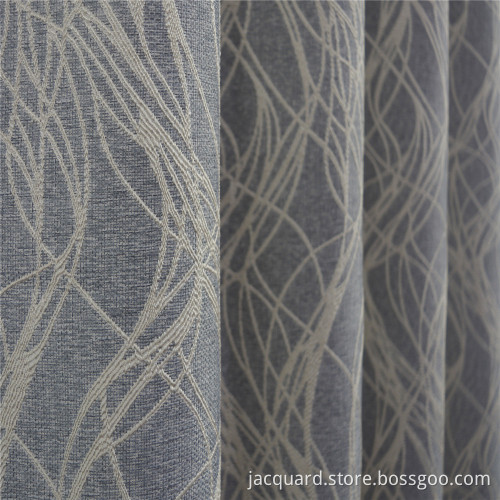 Modern Poly Ready Made Jacquard Curtain